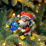 Blisscorners Christmas Diving Home Decor, Christmas Ornament, Personalized Ornament2D Flat LM2111