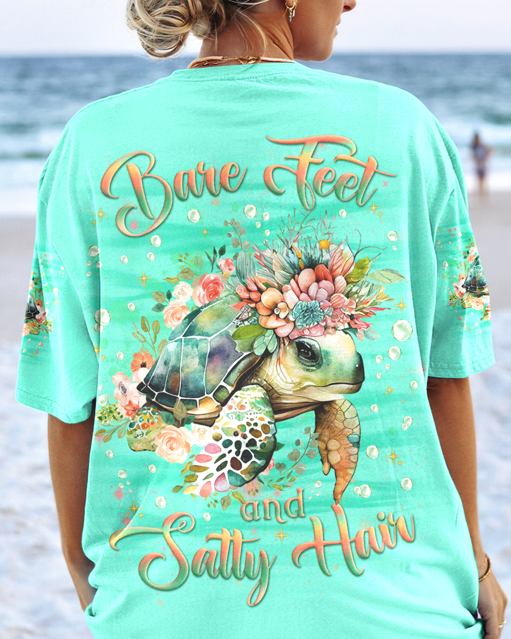 BLISSCORNERS BARE FEET AND SALTY HAIR TURTLE ALL OVER PRINT