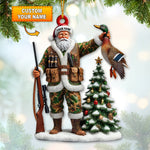 Blisscorners Custom Name Hunting Ornament, Christmas Gift for Animal Hunter 2D Flat LM2111