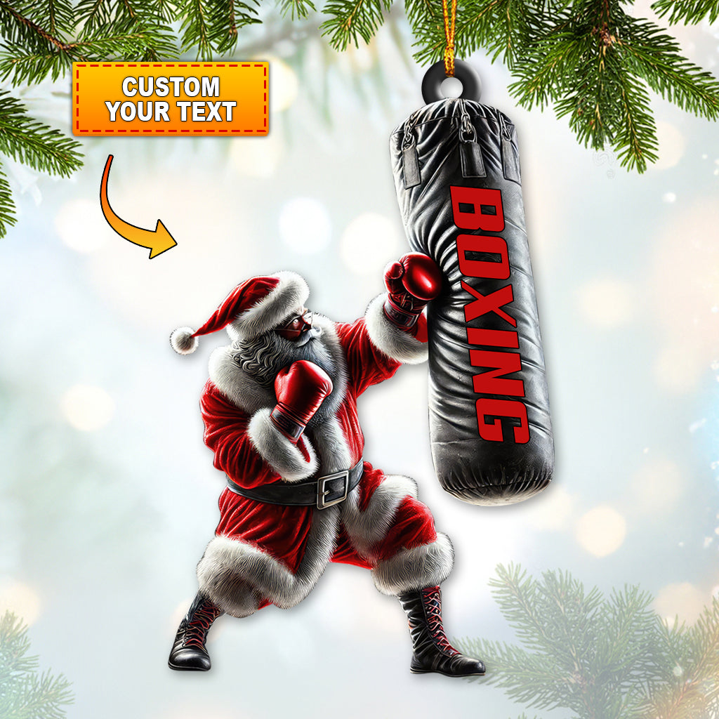 Blisscorners Custom Name Boxing Ornament, Christmas Gift for Boxing Lovers2D Flat LM2111