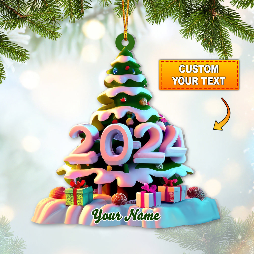 Blisscorners Custom Name Christmas Tree Ornament, Christmas Gift2D Flat LM2211