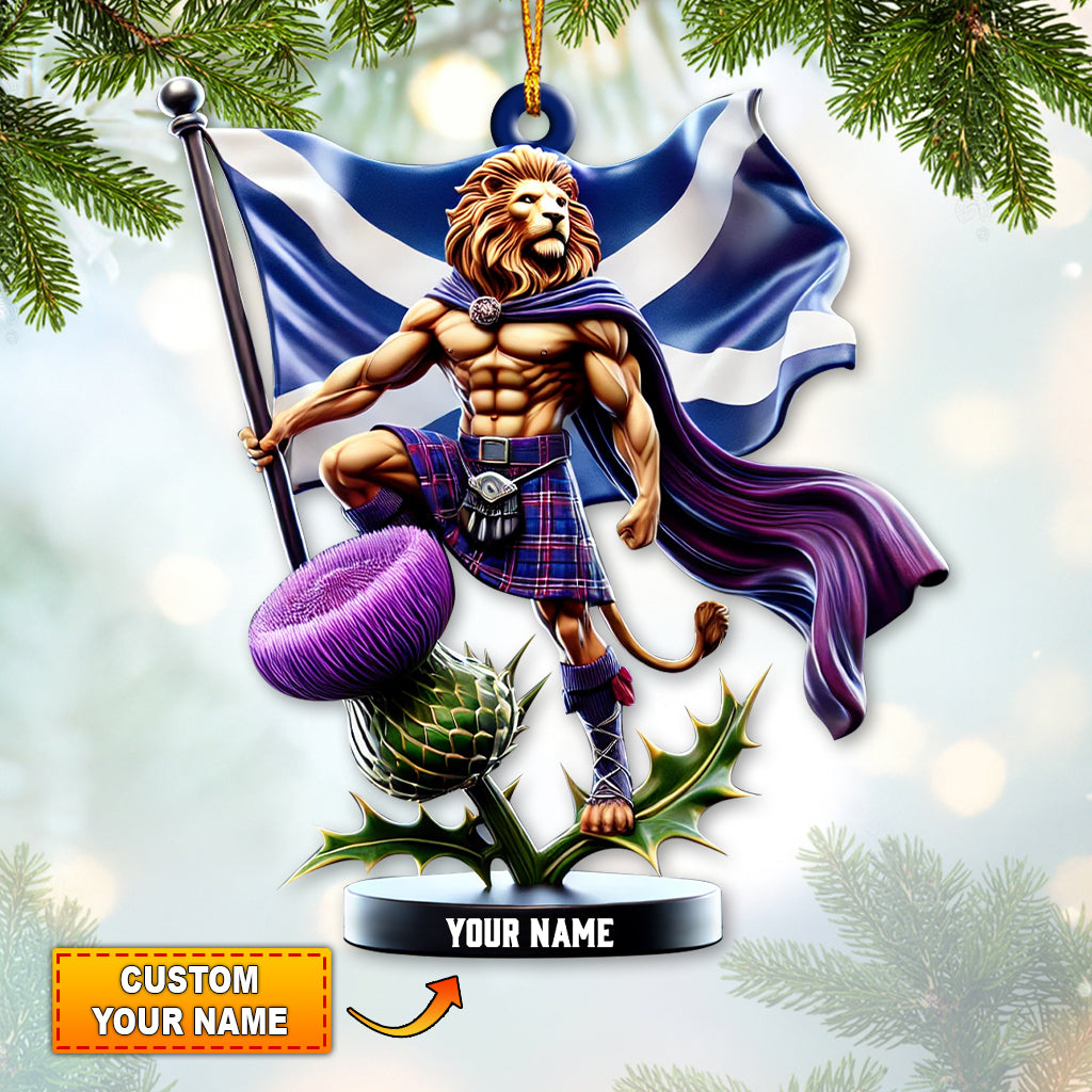 Blisscorners Custom Name Scotland Ornament, Christmas Gift for Scotland Lover852D Flat LM2111
