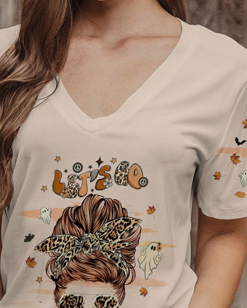 BLISSCORNERS A REAL WOMEN SKULL MESSY BUN ALL OVER PRINT