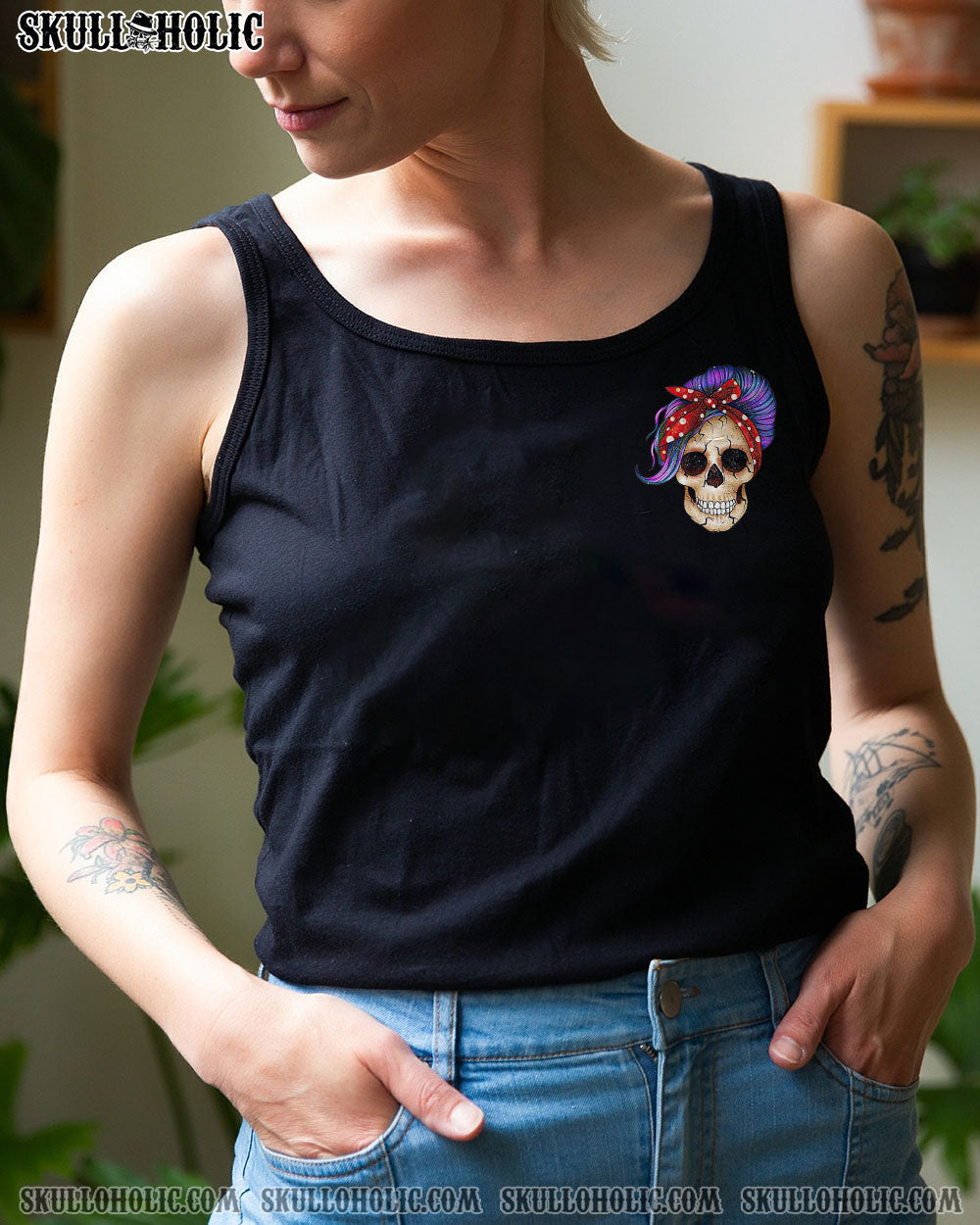BLISSCORNERS I'M A B DON'T TRY ME ROSE MESSY BUN ALL OVER PRINT