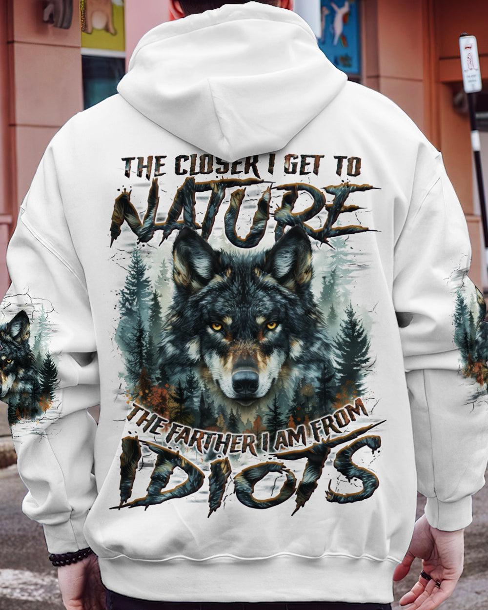 BLISSCORNERS THE CLOSER I GET TO NATURE WOLF ALL OVER PRINT
