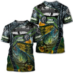 Blisscorners Bass Fishing Natural Customize Name 3D Shirts