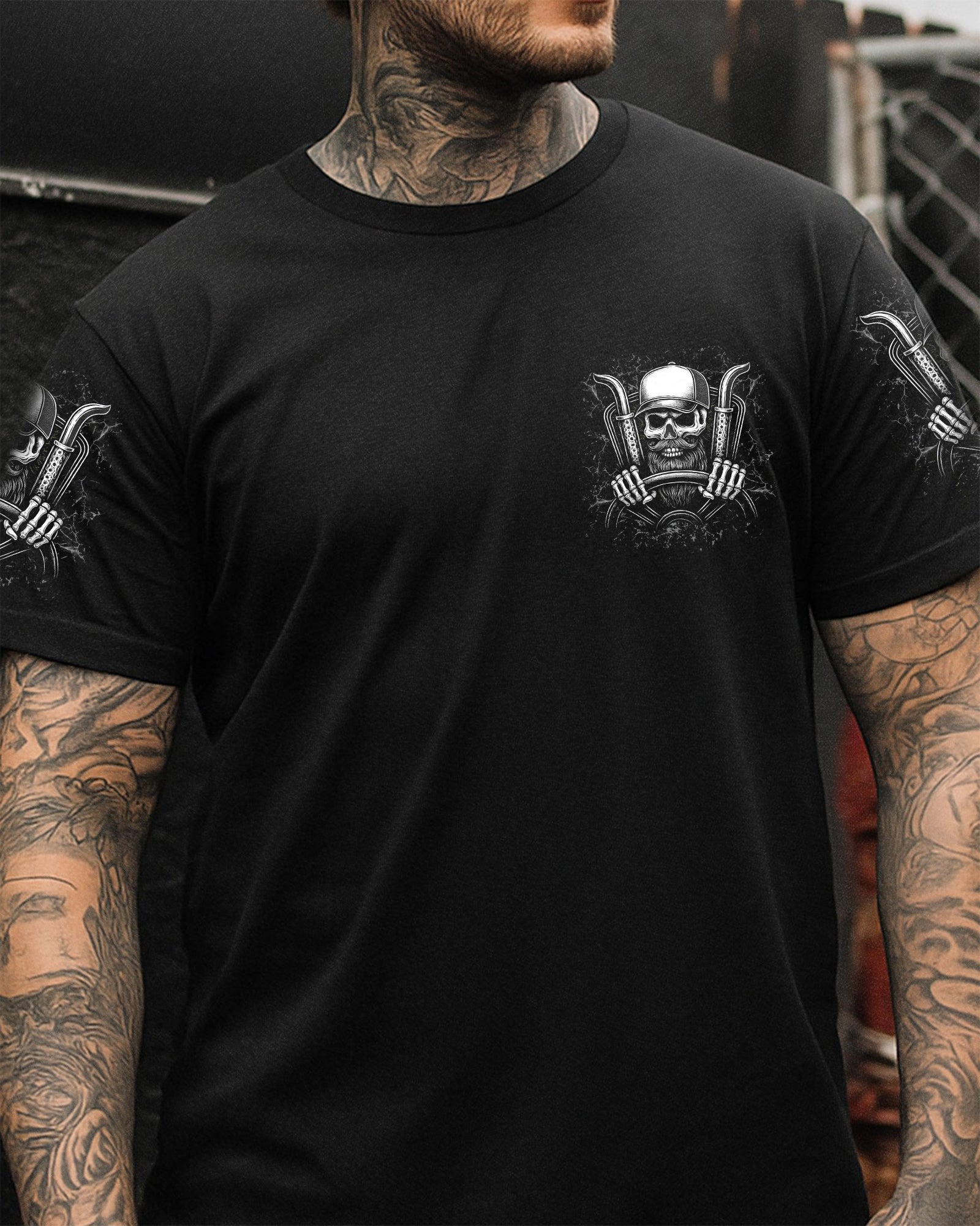 BLISSCORNERS MECHANIC WARNING FLYING TOOLS REAPER SKULL ALL OVER PRINT