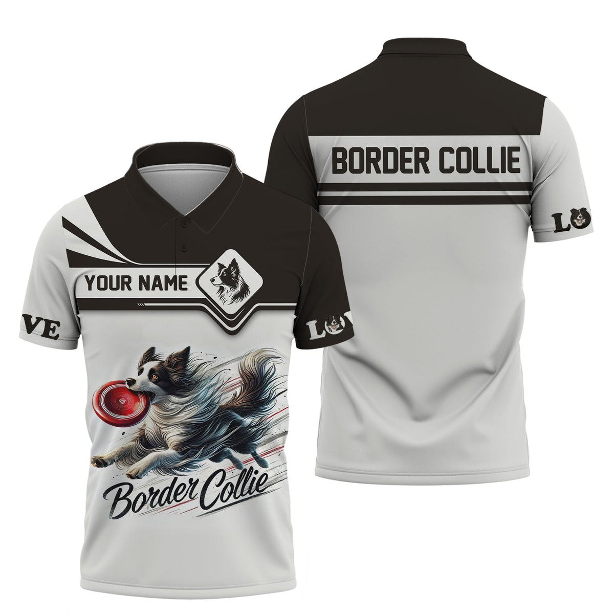 Blisscorners Border Collie Custom T-Shirts Border Collie Brings Happiness 3D Shirt