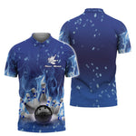 Blisscorners Bowling On Blue Fire Personalized Name 3D Shirt
