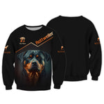 Blisscorners 3D Full Print Brave Rottweiler T-Shirts Personalized Name Gift For Rottweiler Lovers