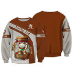 Blisscorners 3D Full Print Lucky Cat T-Shirt Personalized Name Gift For Cat Lovers