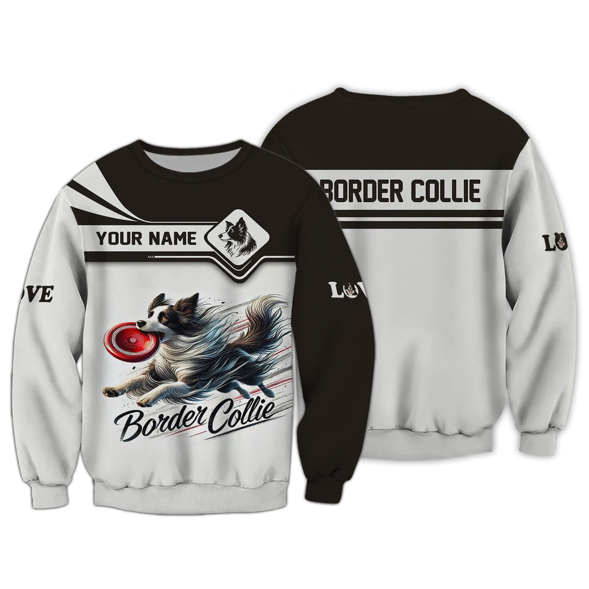 Blisscorners Border Collie Custom T-Shirts Border Collie Brings Happiness 3D Shirt