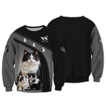 Blisscorners 3D Full Print Cat Mom T-Shirts Personalized Name Gift For Cat Lovers