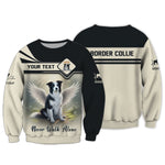 Blisscorners Border Collie Custom Name 3D Shirt Never Walk Alone Gift For Dog Lovers