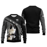 Blisscorners 3D Full Print Cat Mom T-Shirts Personalized Name Gift For Cat Lovers