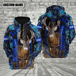 Blisscorners Blue Camo Deer Hunting Custom Name Shirt 3D All Over Printed Clothes