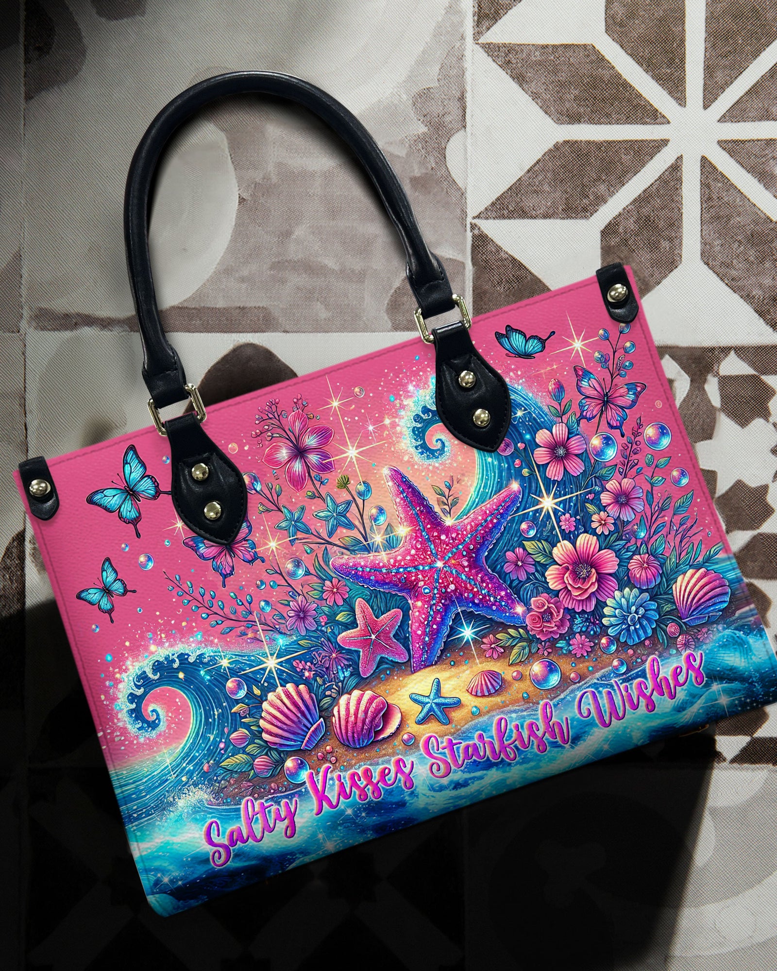 BLISSCORNERS SALTY KISSES STARFISH WISHES LEATHER HANDBAG