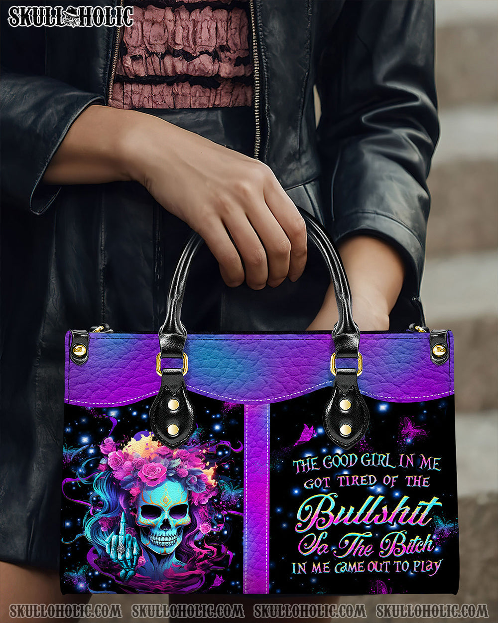 BLISSCORNERS THE GOOD GIRL IN ME LEATHER HANDBAG