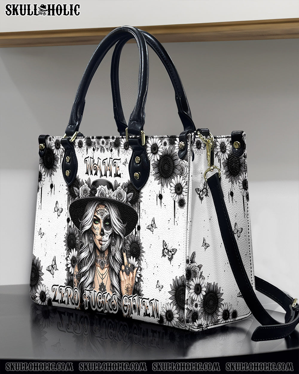 BLISSCORNERS ZERO F GIVEN SKULL LADY LEATHER HANDBAG