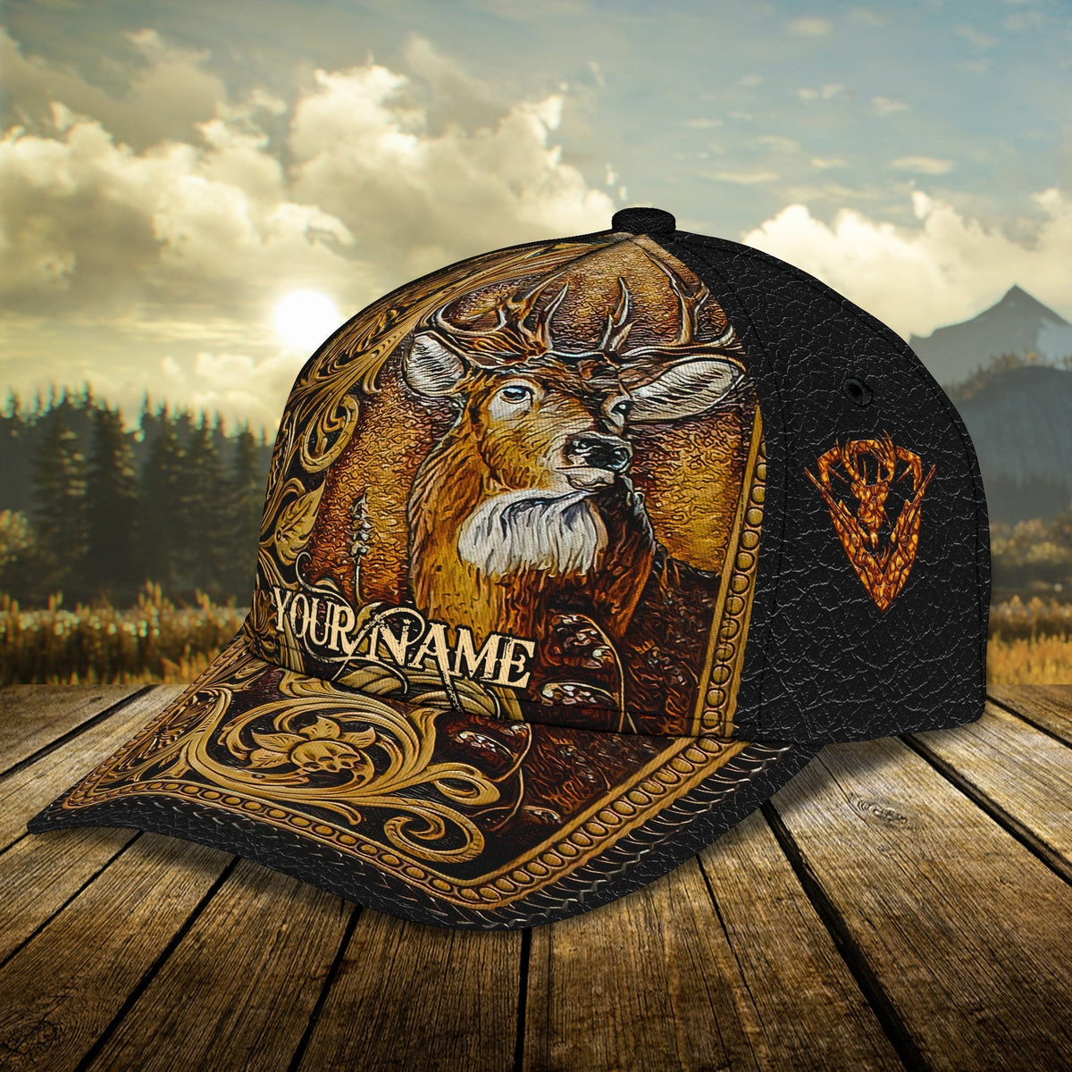 Blisscorners Deer Hunting Art Personalized Cap