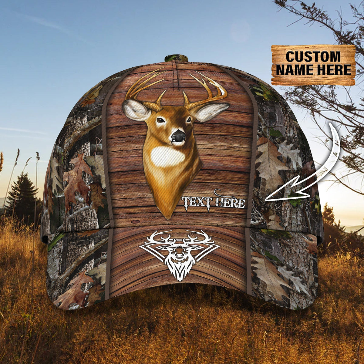 Blisscorners Deer Hunting Classic Personalized Cap