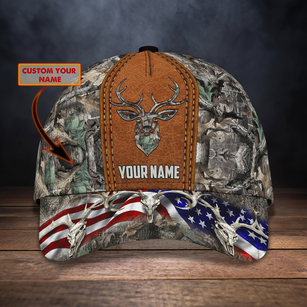 Blisscorners Deer Hunting America Classic Personalized Cap