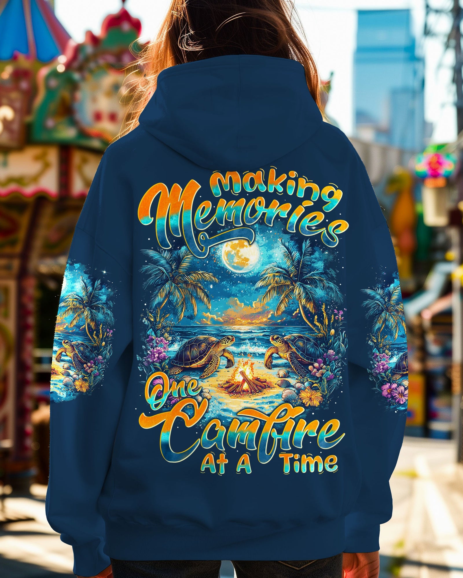 BLISSCORNERS MAKING MEMORIES ONE CAMPFIRE AT A TIME TURTLE ALL OVER PRINT