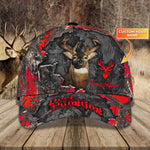 Blisscorners Deer Hunting Red Camo Personalized Cap