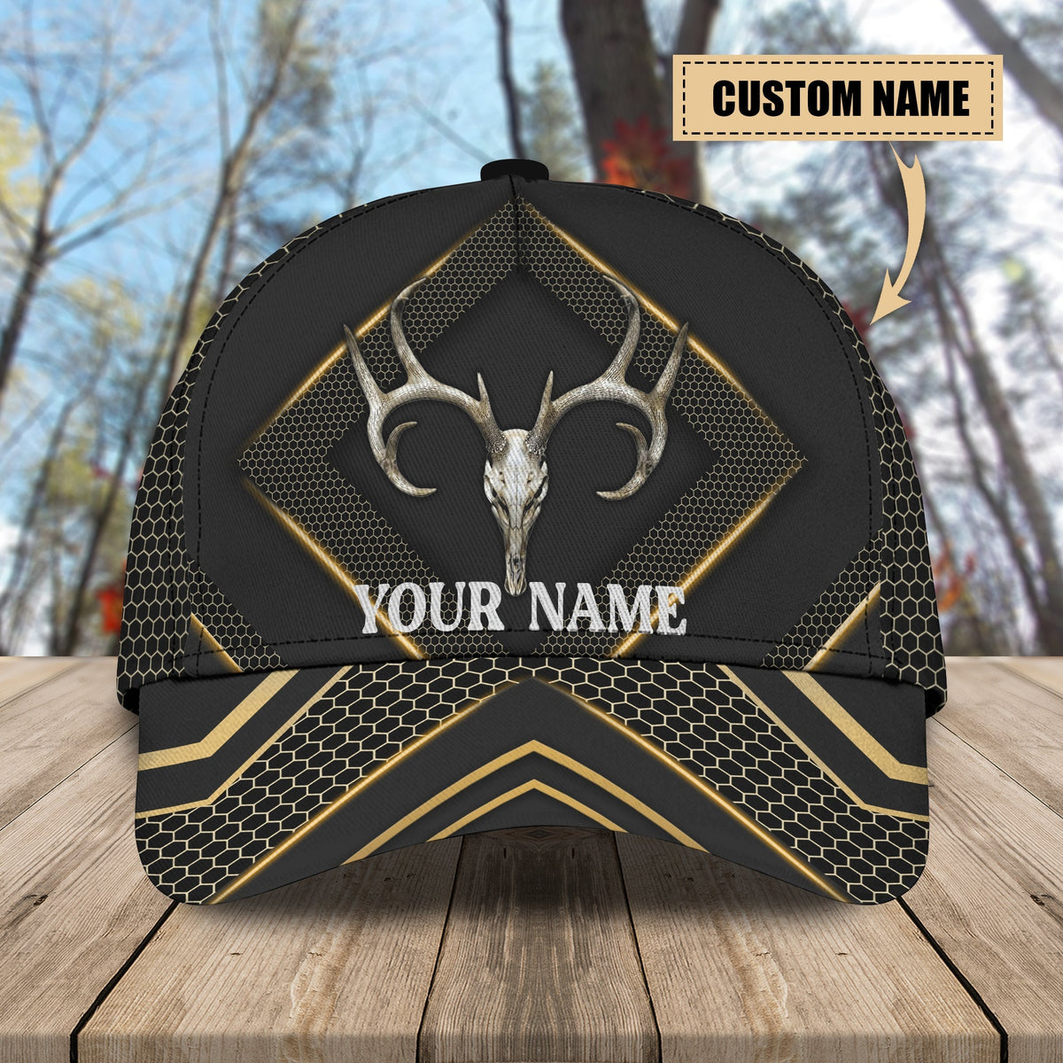 Blisscorners Deer Hunting Classic Personalized Cap