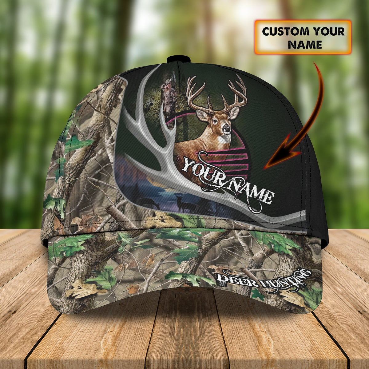 Blisscorners Deer Hunting Classic Personalized Cap