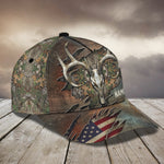 Blisscorners Deer Hunting Skull America Classic Personalized Cap