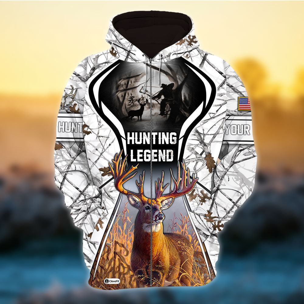 Blisscorners Eternity Hunting Legend Deer Hunting 3D Hoodie (3 Colors)