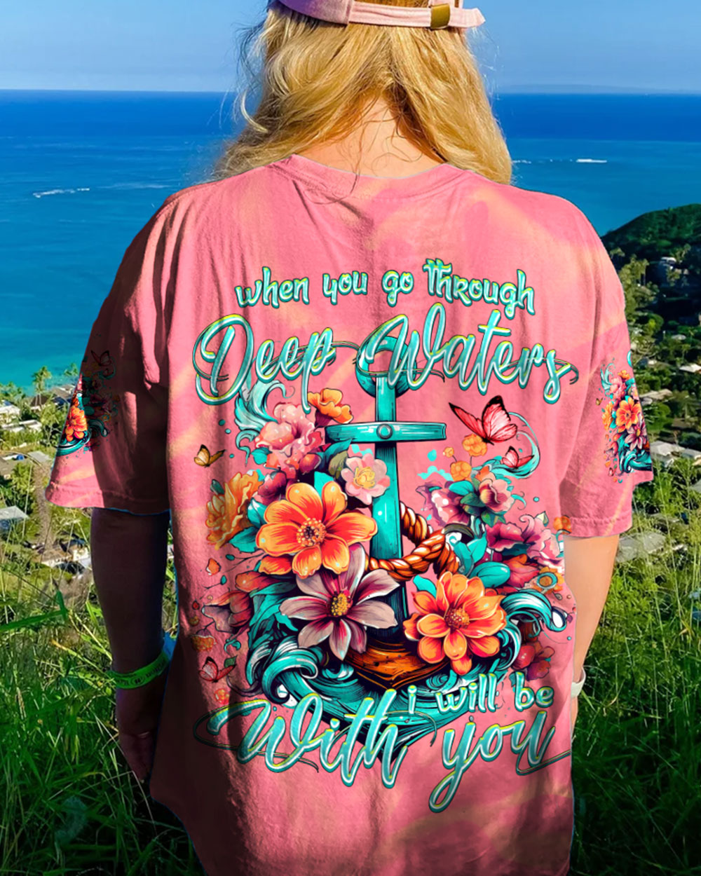 BLISSCORNERS WHEN YOU GO THROUGH DEEP WATERS ALL OVER PRINT