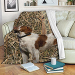 Blisscorners Brittany Spaniel Blanket, Brittany Spaniel Dog Hunting Sherpa Fleece Blanket, Soft Cozy Plush Throw Blanket LM1711