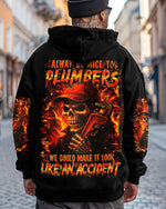 BLISSCORNERS AMERICAN BY BIRTH PLUMBER BY CHOICE SKULL ALL OVER PRINT