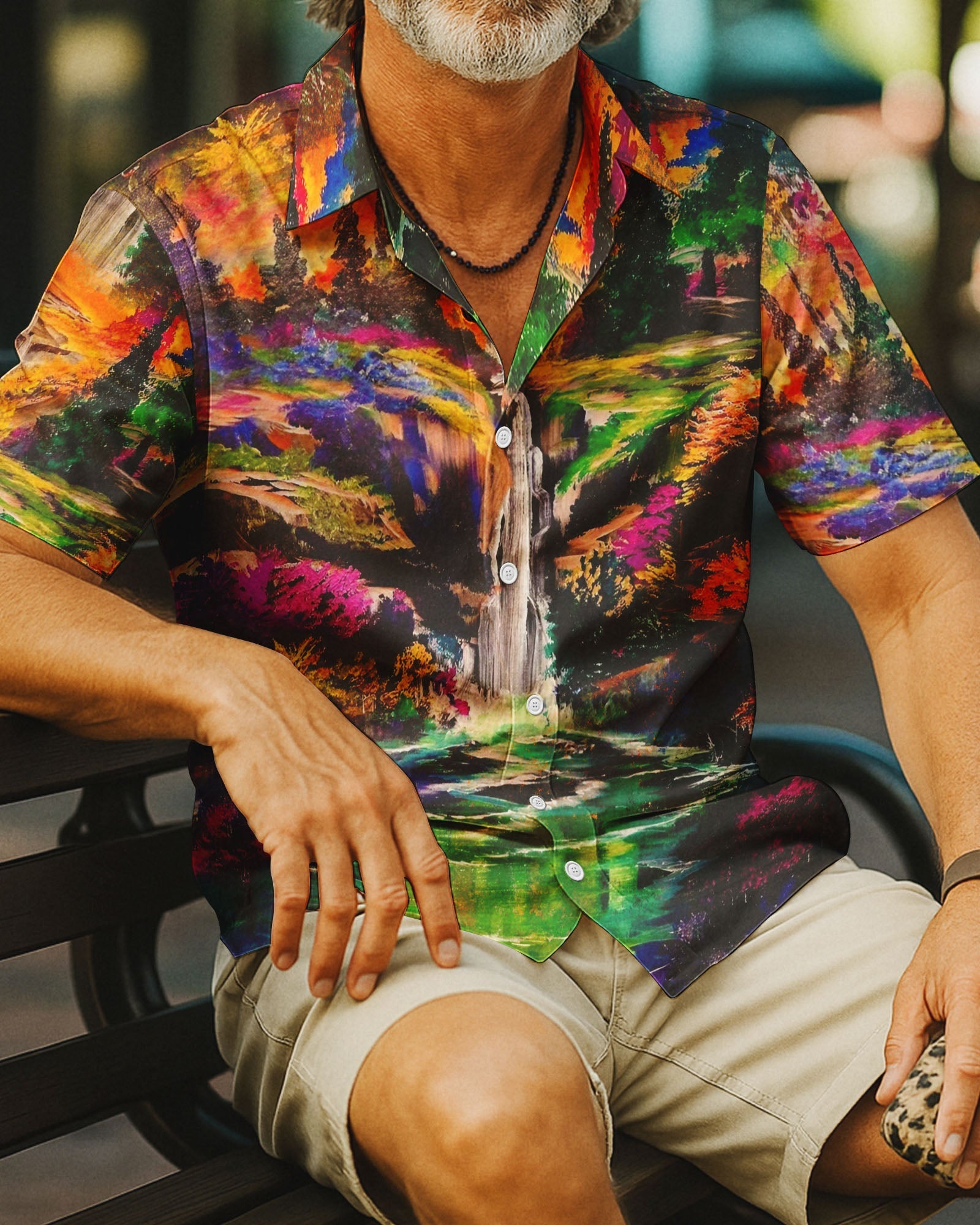 BLISSCORNERS NATURE SCENE HAWAIIAN SHIRT