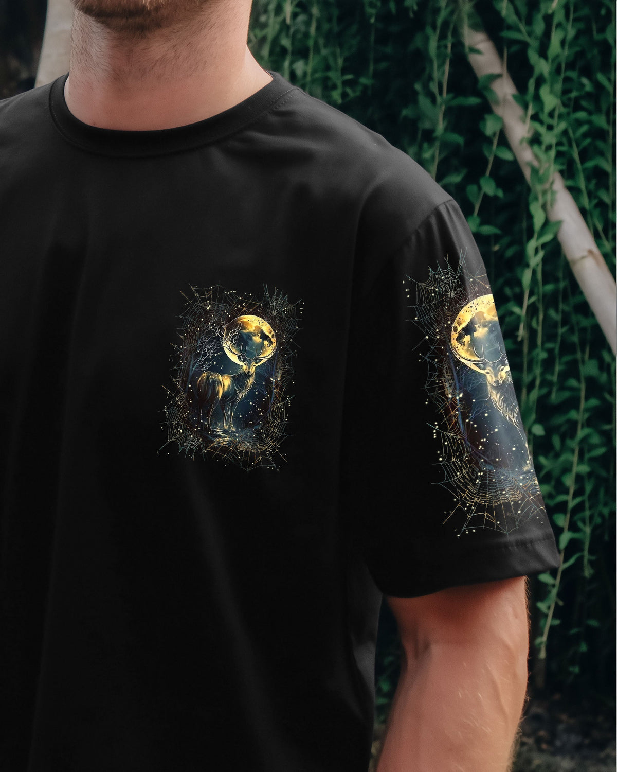 BLISSCORNERS HELLO DARKNESS MY OLD FRIEND DEER ALL OVER PRINT