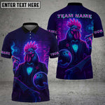 Blisscorners Bowling Neon Rooster Multicolor Customized Name, Team Name 3D Shirts