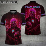 Blisscorners Bowling Neon Rooster Multicolor Customized Name, Team Name 3D Shirts