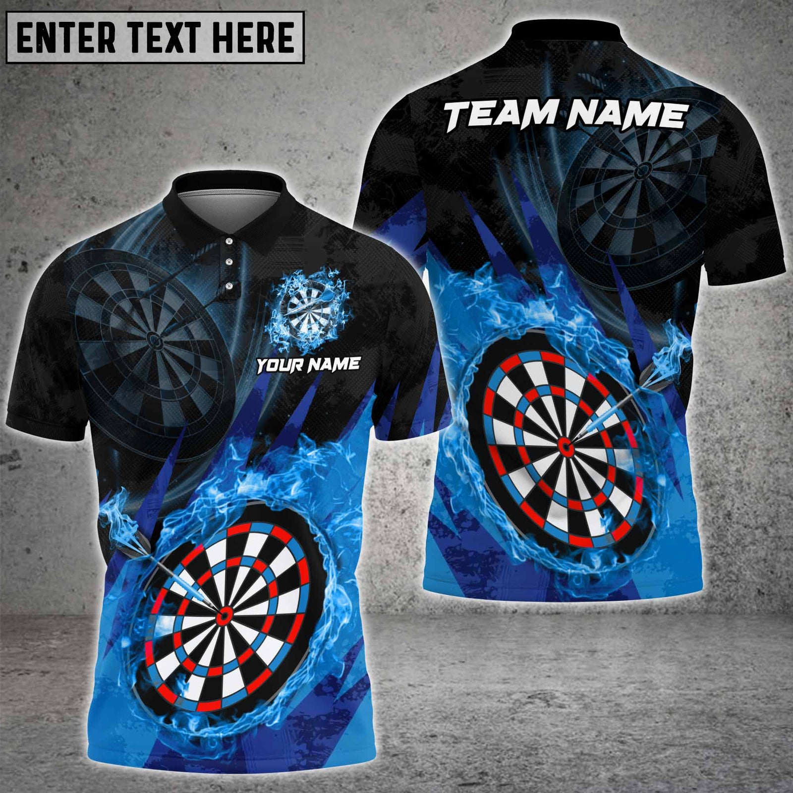 Blisscorners Darts Flame Dartboard Champion Multicolor Customized Name, Team Name 3D Shirts