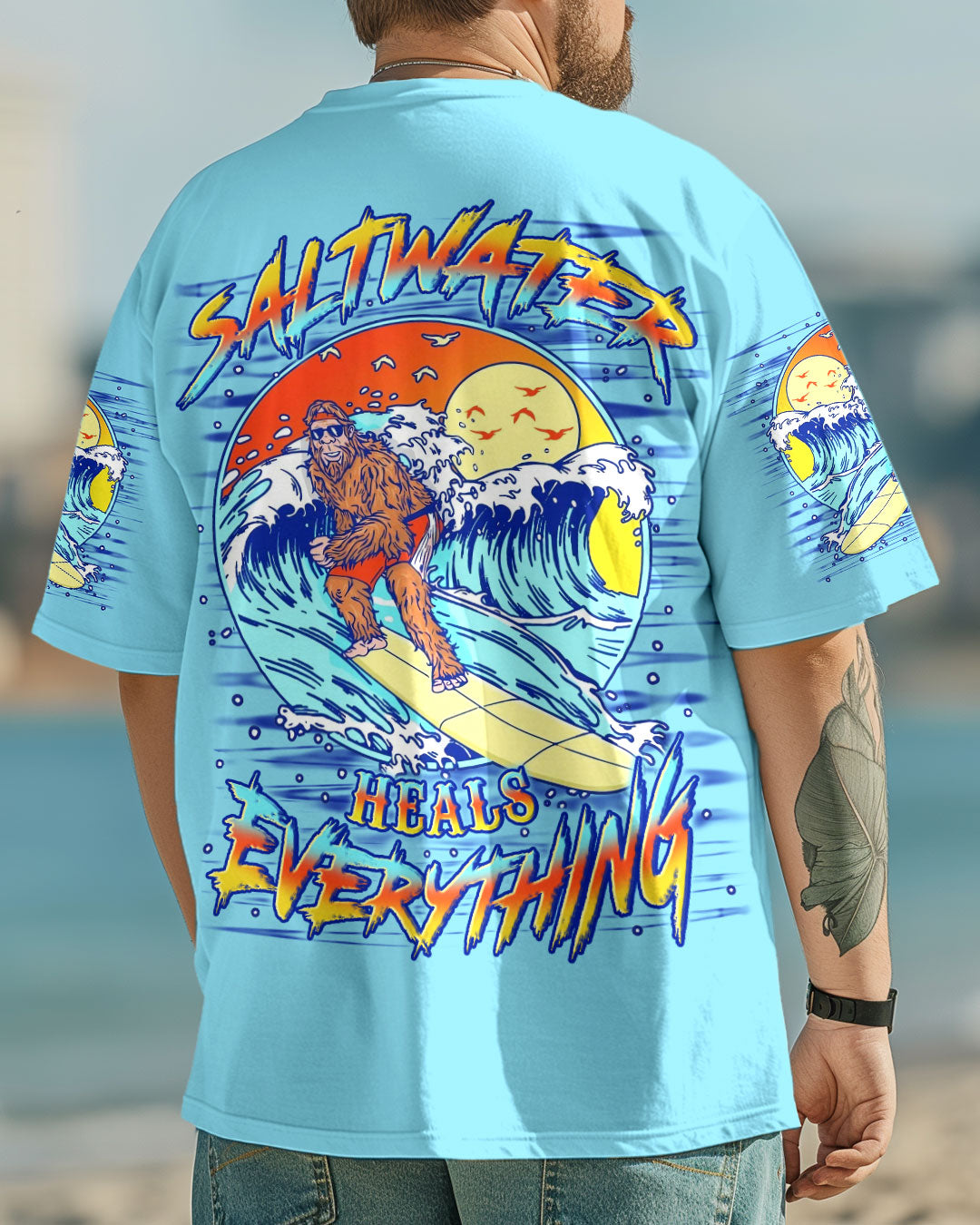 BLISSCORNERS SALTWATER HEALS EVERYTHING BIGFOOT ALL OVER PRINT