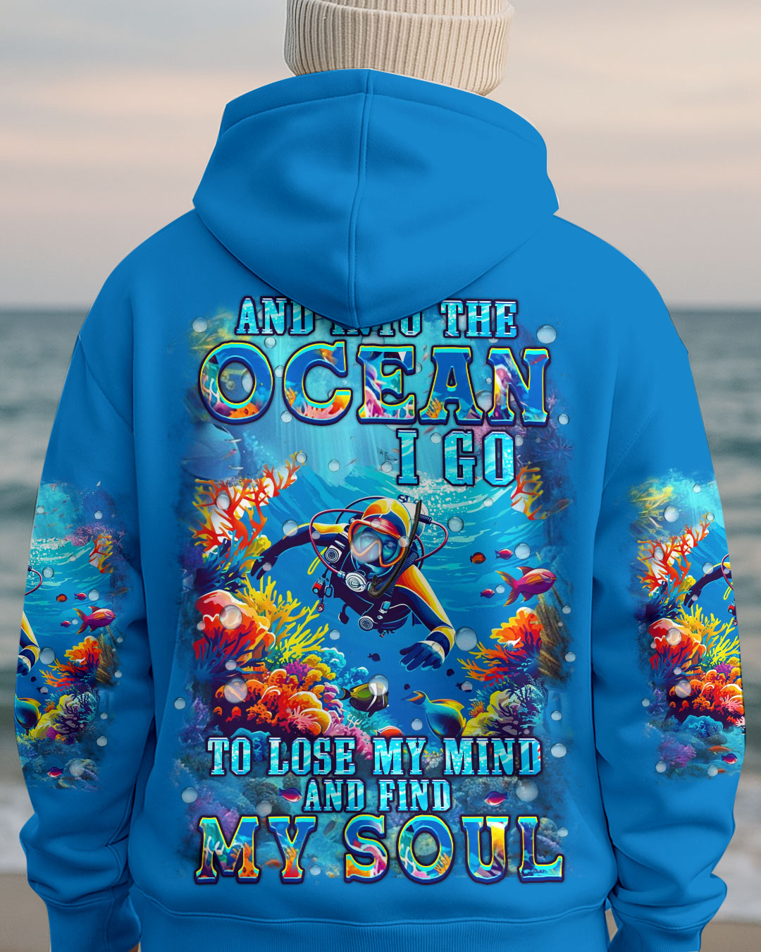 BLISSCORNERS AND INTO THE OCEAN I GO SCUBA DIVING ALL OVER PRINT
