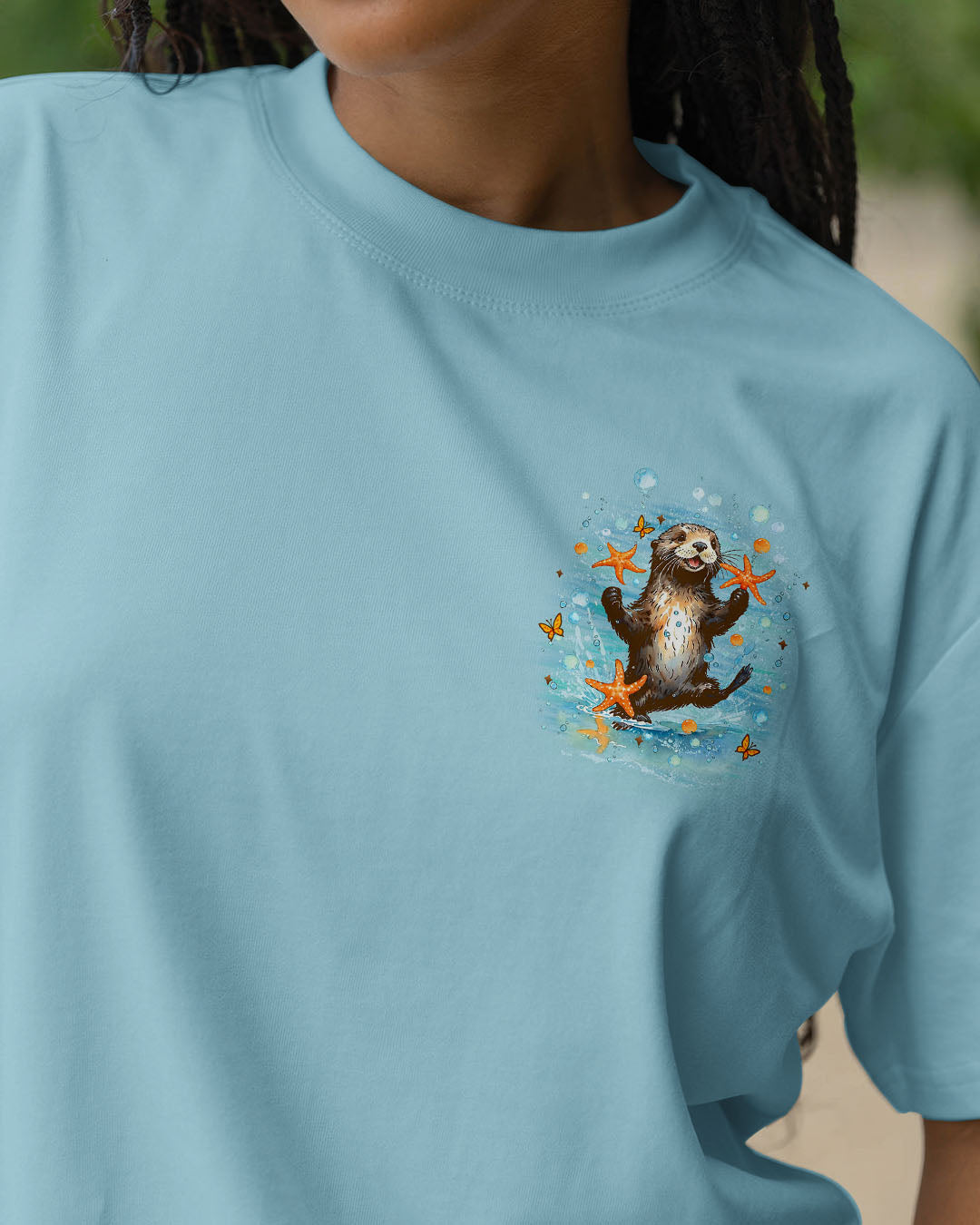BLISSCORNERS DON'T WORRY BEACH HAPPY SEA OTTER ALL OVER PRINT