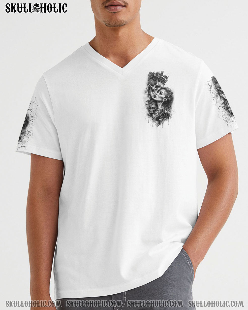 BLISSCORNERS LOVE ME LIKE MY DEMONS DO SKULL ALL OVER PRINT