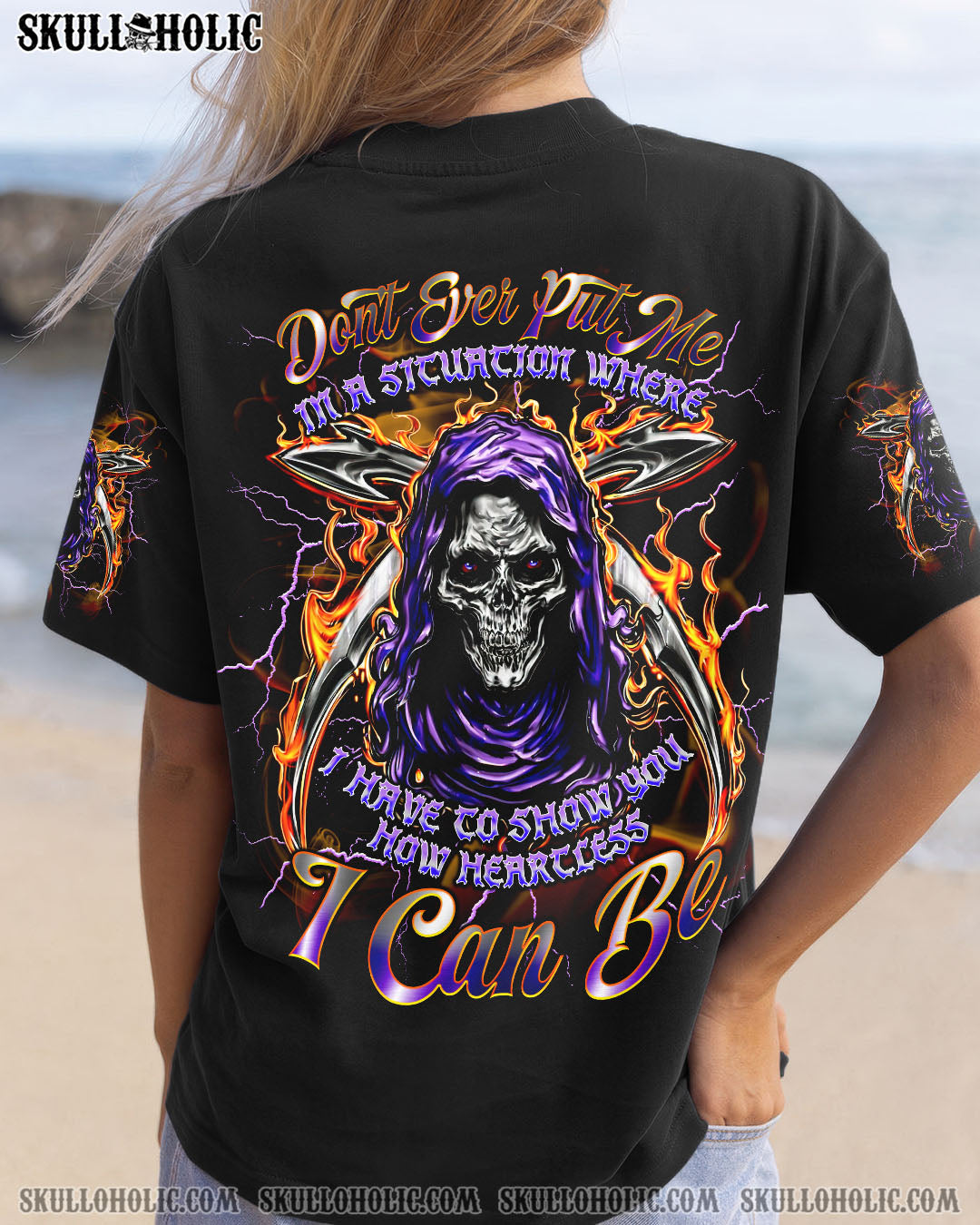 BLISSCORNERS HOW HEARTLESS I CAN BE SKULL REAPER ALL OVER PRINT