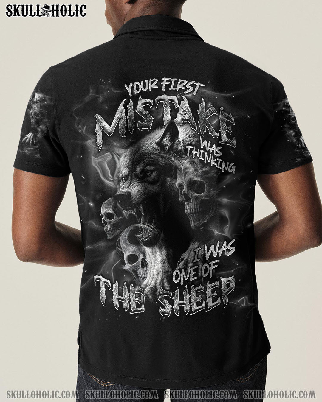 BLISSCORNERS YOUR FIRST MISTAKE WOLF SMOKE ALL OVER PRINT
