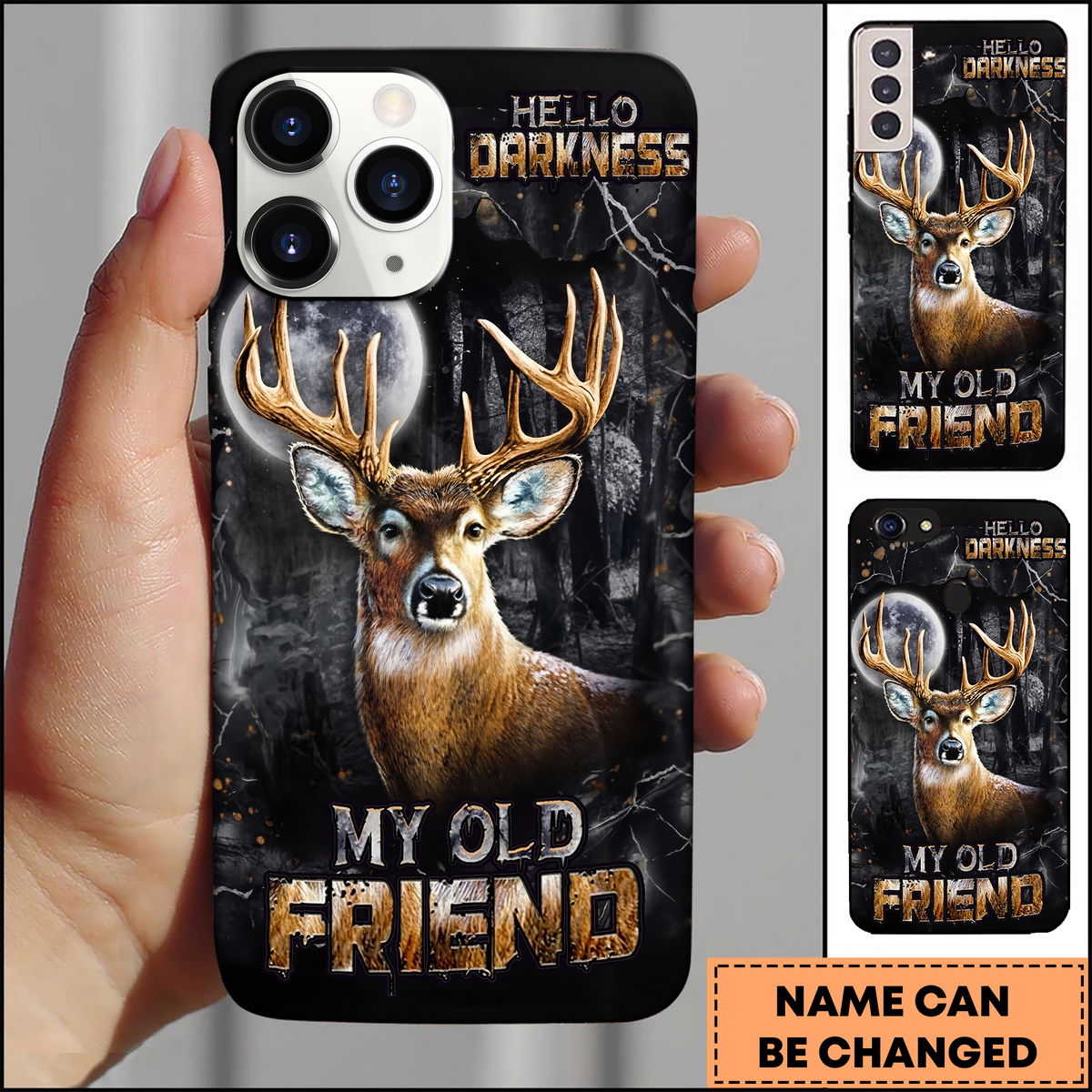 Blisscorners Deer Dark Forest Hello Darkness Gothic 3D Phonecase