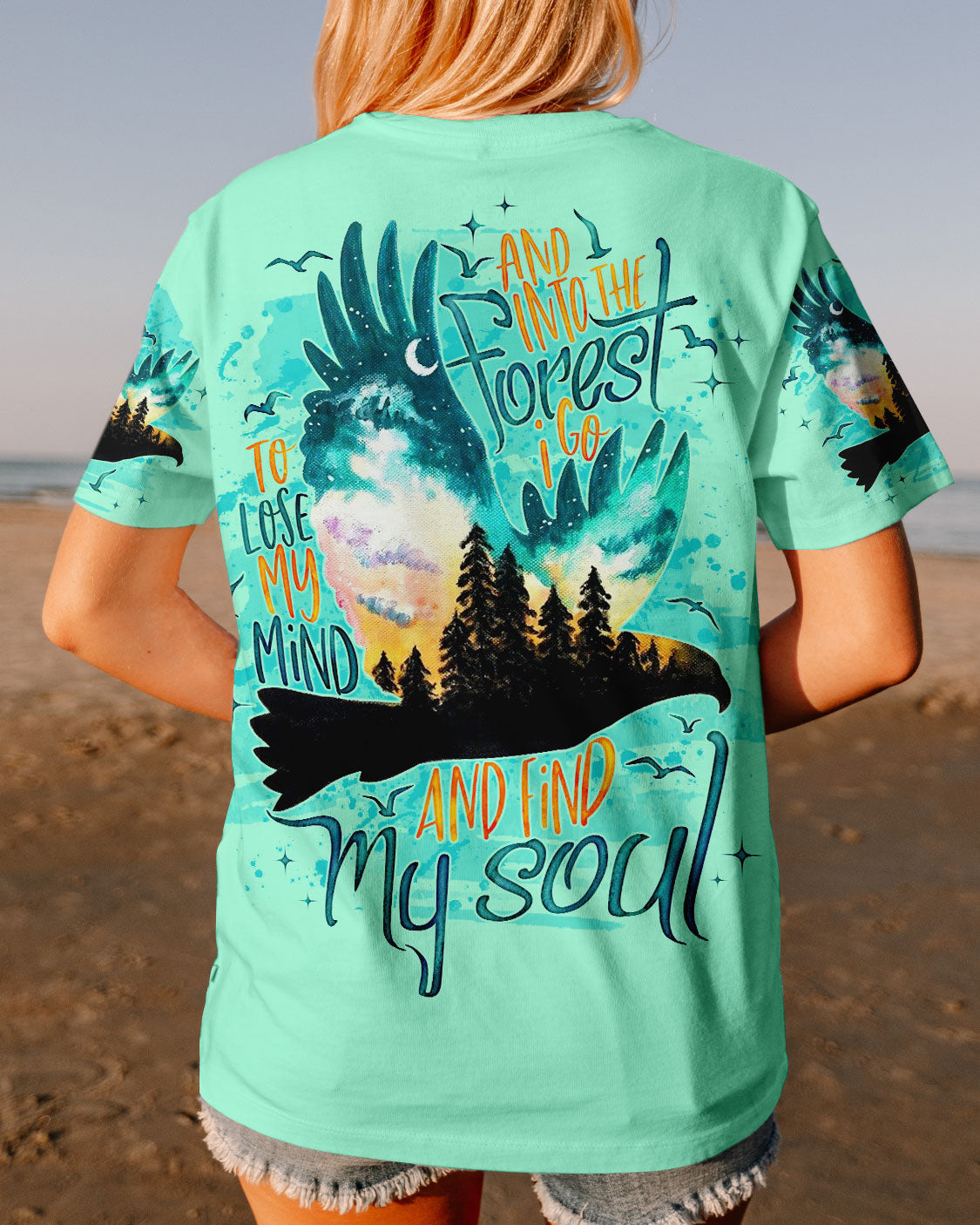 BLISSCORNERS AND INTO THE FOREST I GO EAGLE ALL OVER PRINT