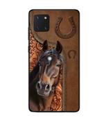 Horse Love Leather Pattern Personalized Phone Case - Samsung