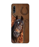 Horse Love Leather Pattern Personalized Phone Case - Samsung
